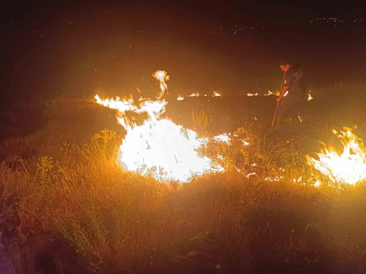 Malatya’da bahçe yangını
