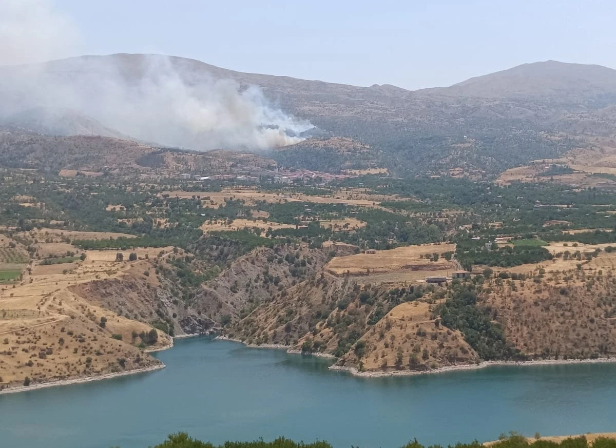 Malatya’da orman yangınına havadan müdahale
