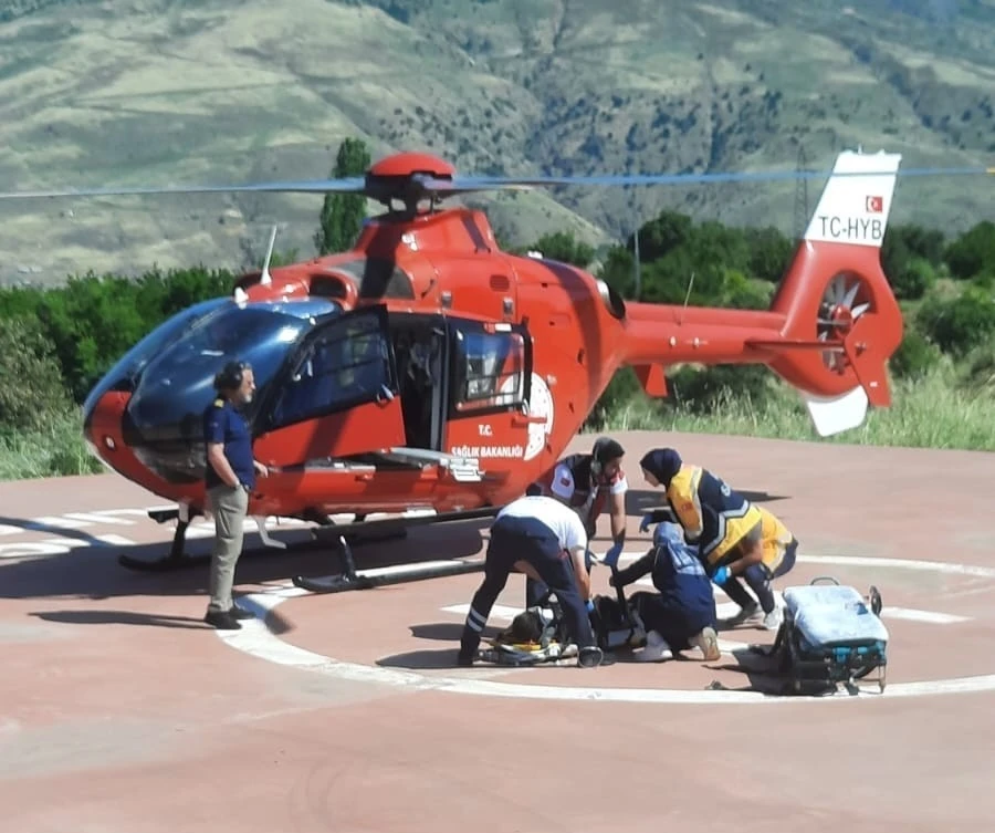 Malatya’da yaralanan vatandaş hava ambulansıyla hastaneye se