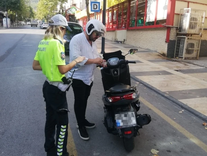 Manisa’da 55 motosiklet trafikten men edildi