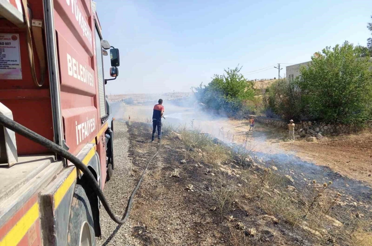 Mardin’de örtü yangını
