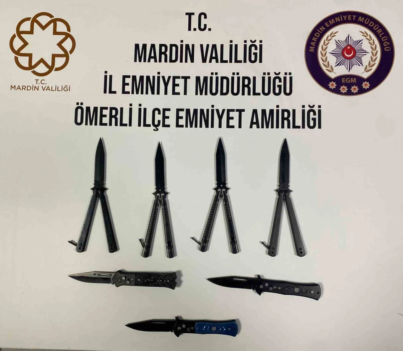 Mardin’de seyyar satıcıda kelebek ve sustalı bıçak yakalandı
