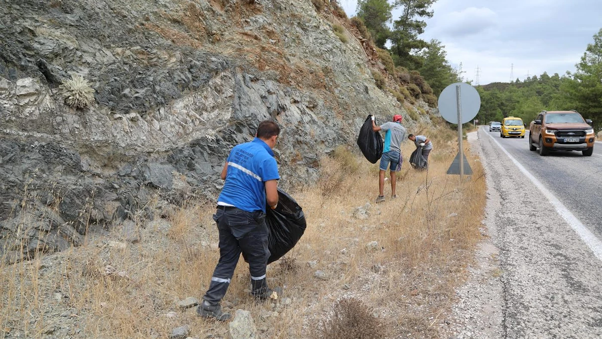 Marmaris-Bozburun Yolu'nda 55 KM Temizlik Rekoru