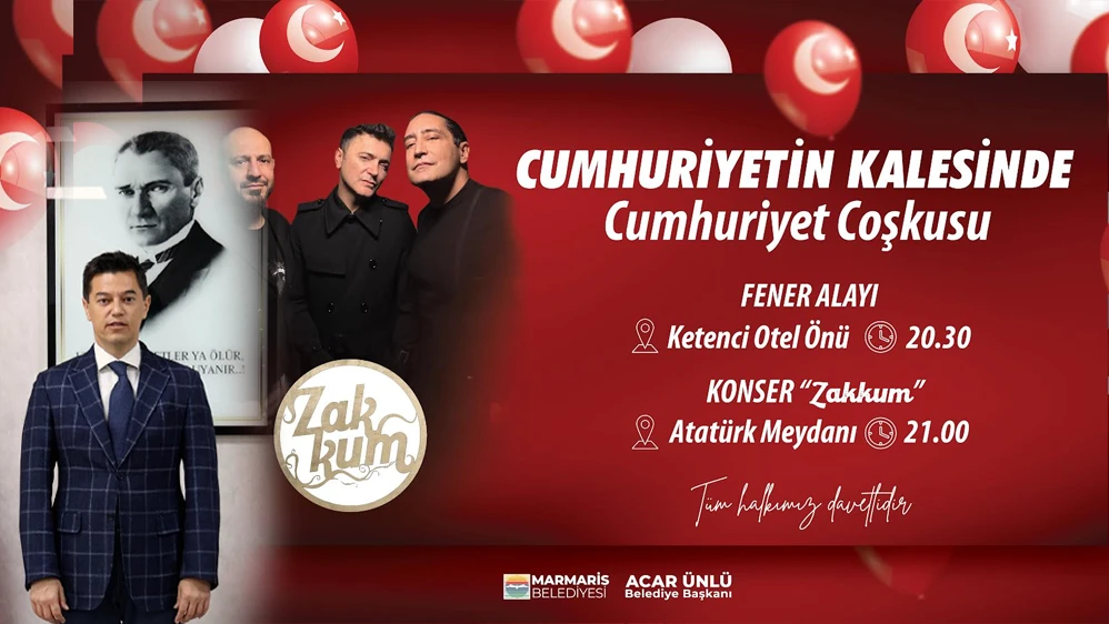 Marmaris, Cumhuriyet’in 102. Yıl Coşkusuna Hazır