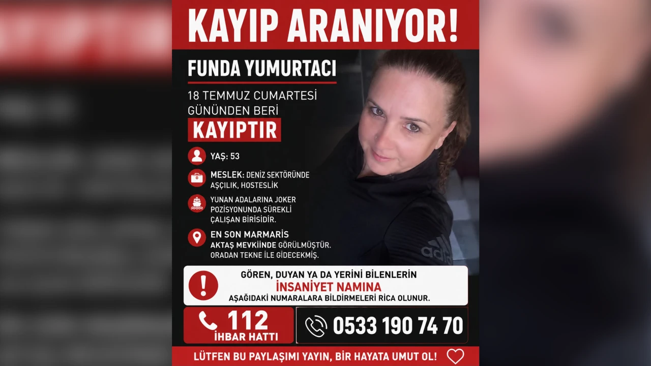 Marmaris'te Kayıp Kadın Aranıyor