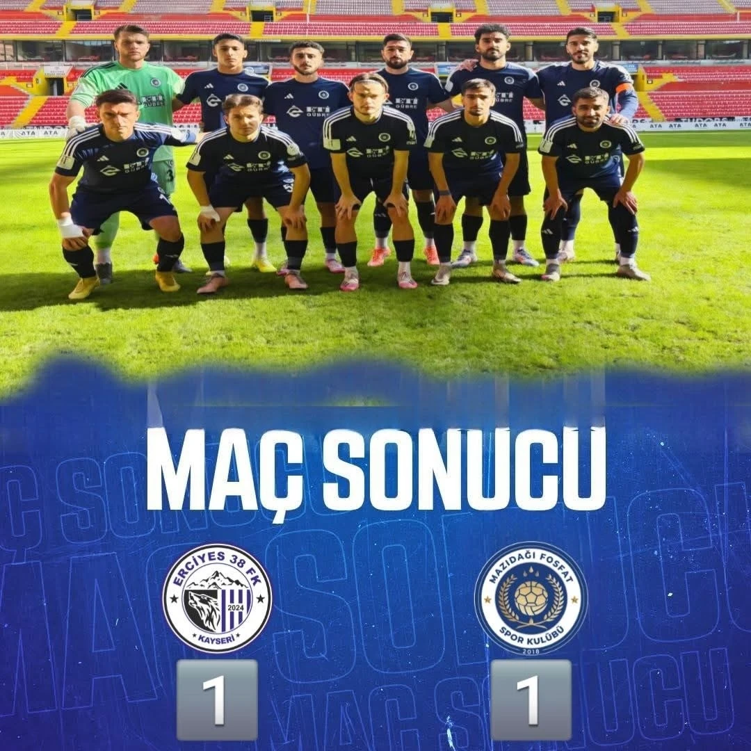 Mazıdağı Fosfatspor, Erciyes 38 FSK ile berabere kaldır
