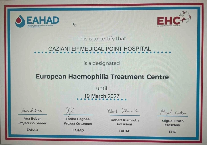 Medical Point Hastanesi’nde hemofili tedavisinde yeni bir adım
