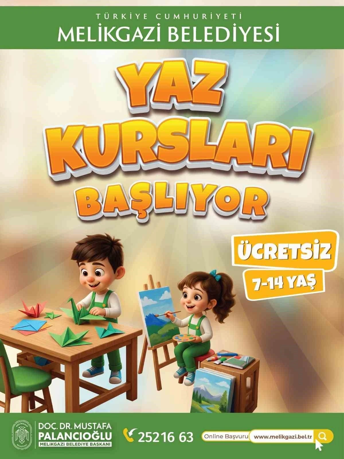 Melikgazi&rsquo;nin Yaz Kurslarında geri sayım başladı
