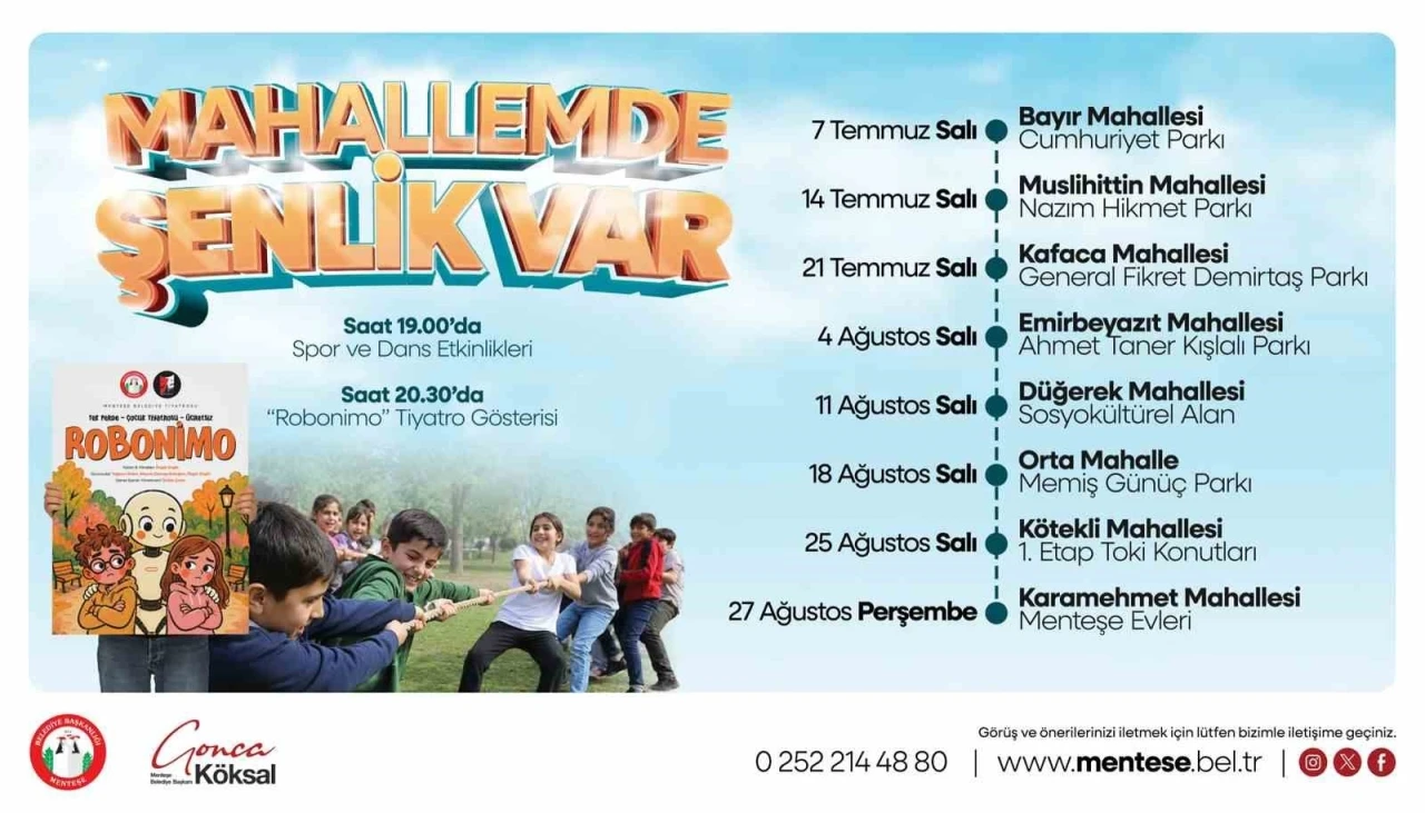Menteşe Belediyesi&rsquo;nden &ccedil;ocuklara &ouml;zel yaz şenliği

