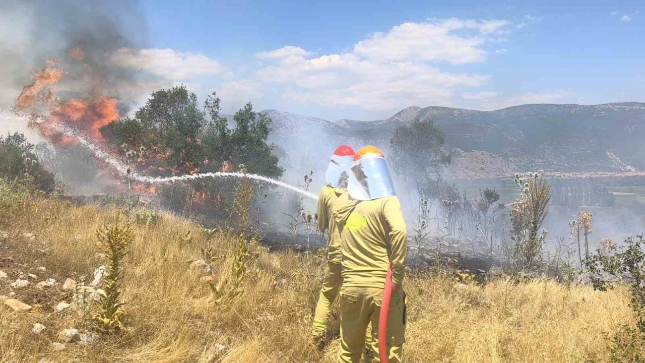 Menteşe&rsquo;de makilik yangını
