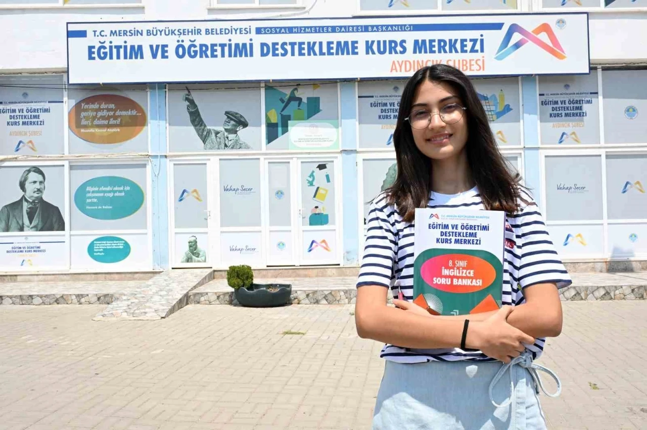 Mersin’de Aydıncık’ın LGS birincisi Büyükşehir Belediyesi kurs merkezi öğrencisi çıktı
