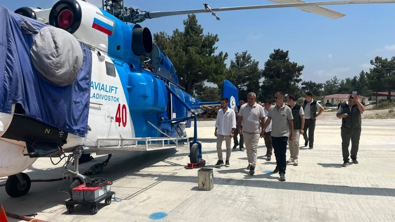 Mersin&rsquo;de yangın ekibinin &ccedil;alışmaları yerinde incelendi
