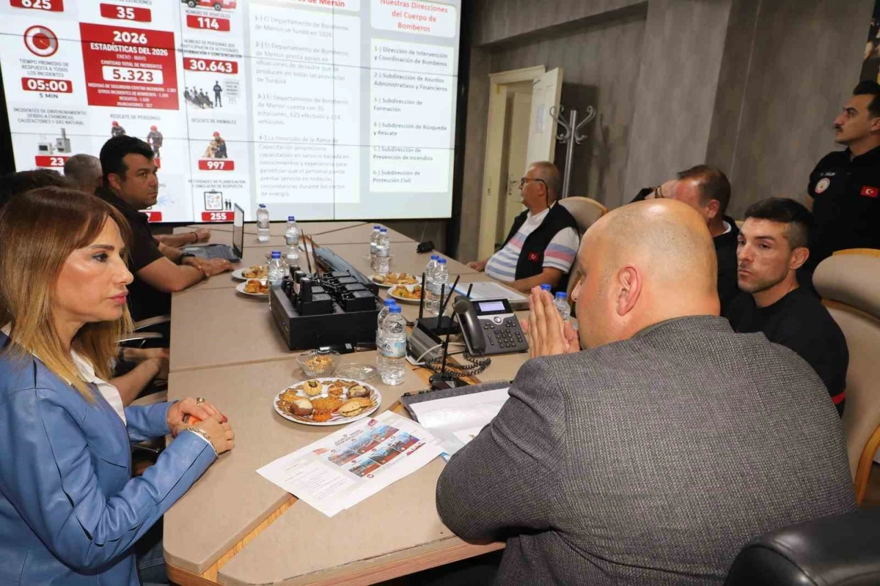 Mersin itfaiyesinin AKOM sistemi İspanyol heyeti etkiledi
