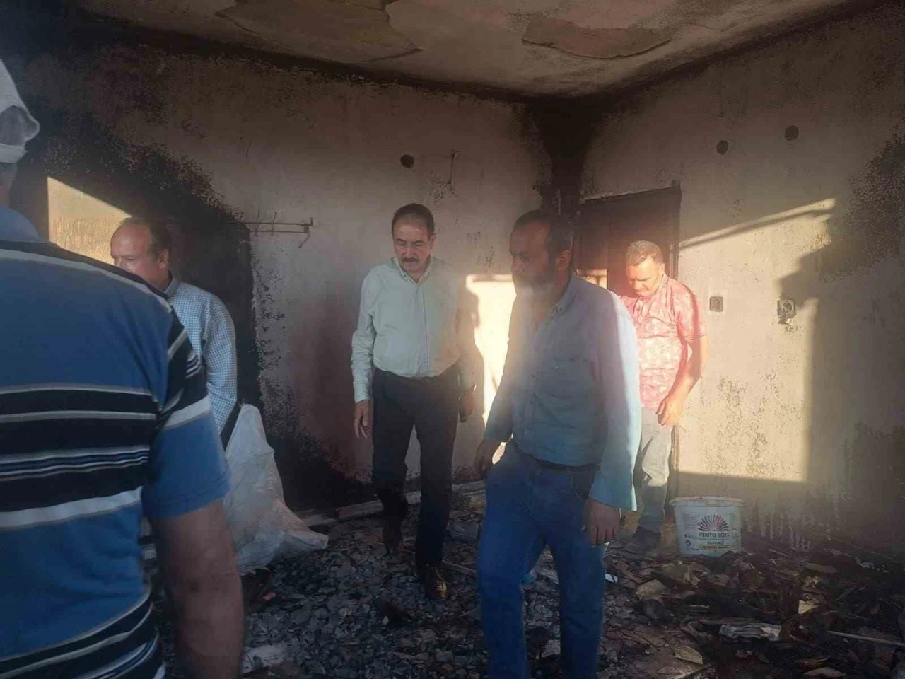 MESOB Başkanı Şevket Keskin&rsquo;den yangınzede esnafa ziyaret
