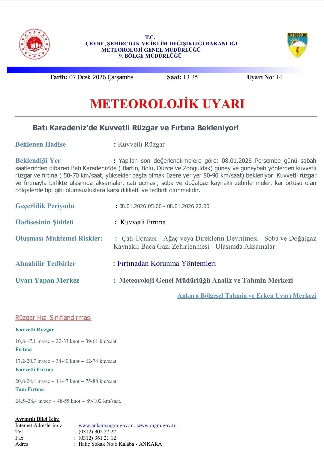 Meteoroloji&rsquo;den Batı Karadeniz&rsquo;e kuvvetli fırtına uyarısı
