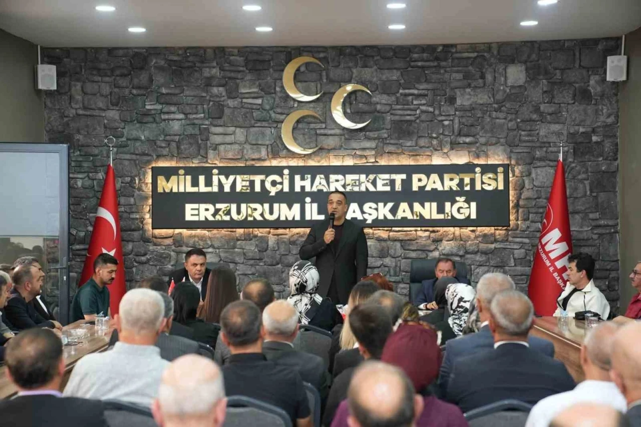 MHP Erzurum&rsquo;da b&uuml;y&uuml;k il kongresi i&ccedil;in d&uuml;ğmeye basıldı
