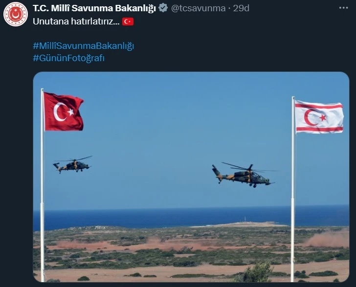 MSB’den &quot;Unutana Hatırlatırız&quot; paylaşımı
