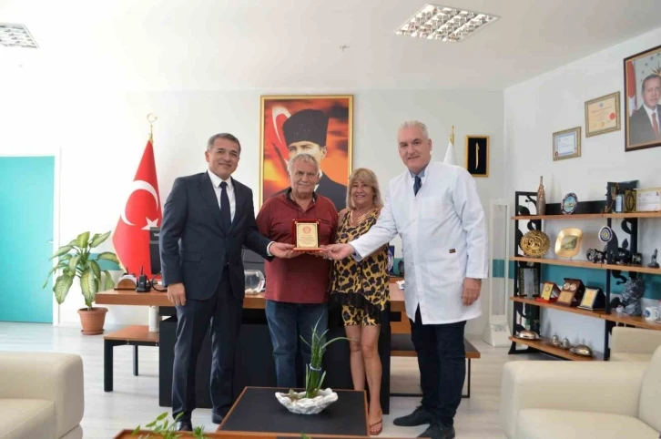 Muğla EAH&rsquo;ta bağış&ccedil;ıya teşekk&uuml;r plaketi