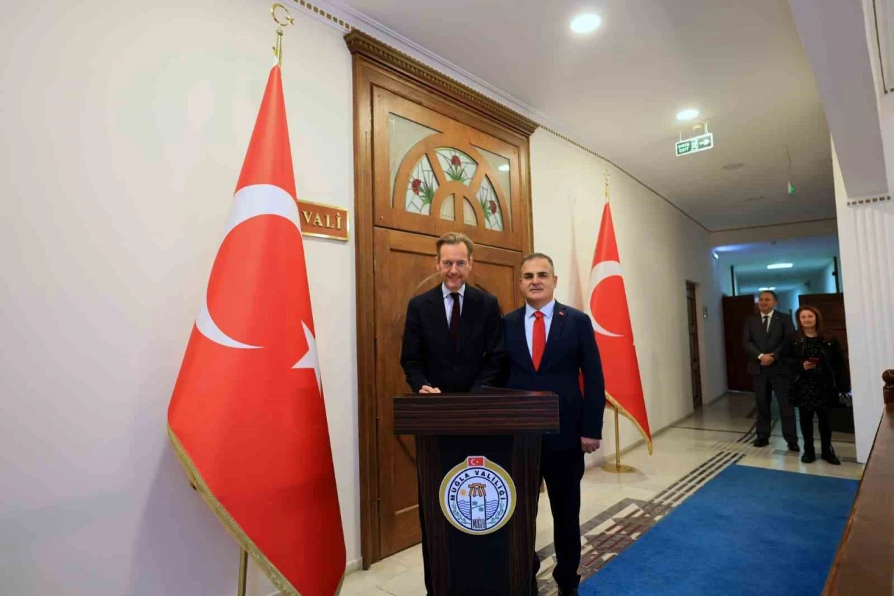 Muğla Valisi Akbıyık, Bel&ccedil;ika B&uuml;y&uuml;kel&ccedil;isi Van de Velde&rsquo;yi ağırladı
