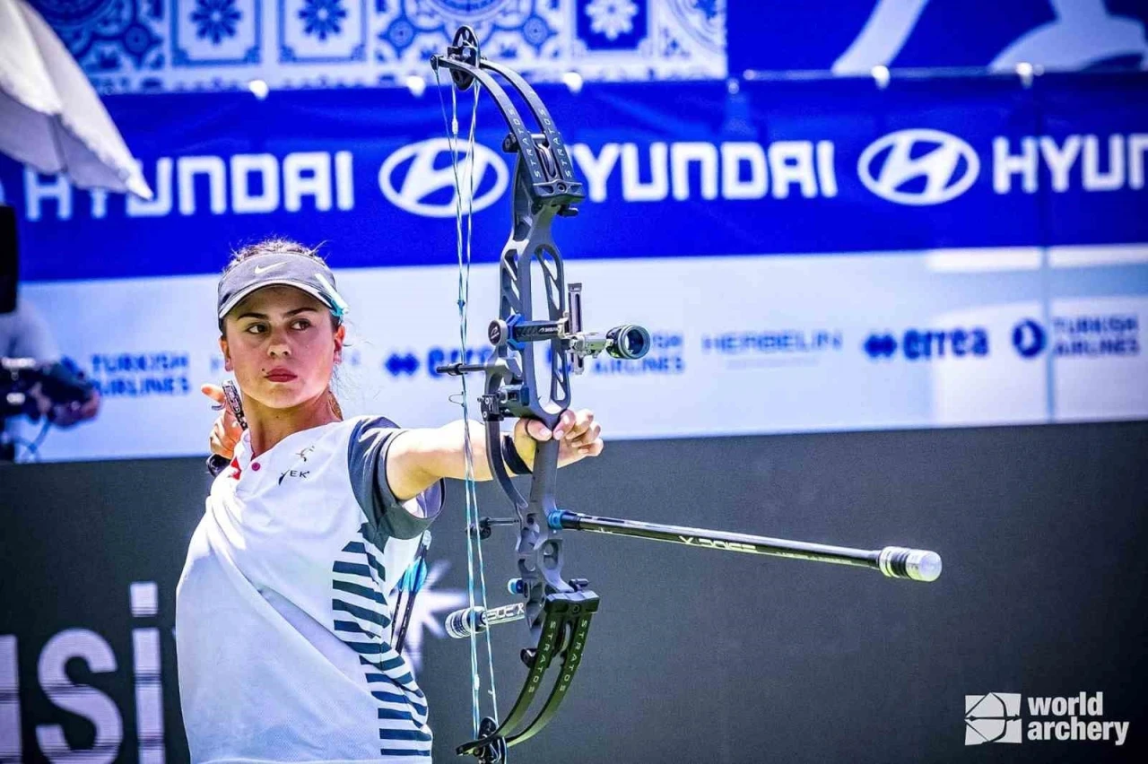 Muğlalı milli ok&ccedil;u Hazal Burun D&uuml;nya kupası finalinde
