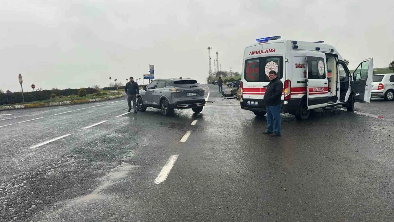 Muratlı il&ccedil;esinde trafik kazası: 1 yaralı
