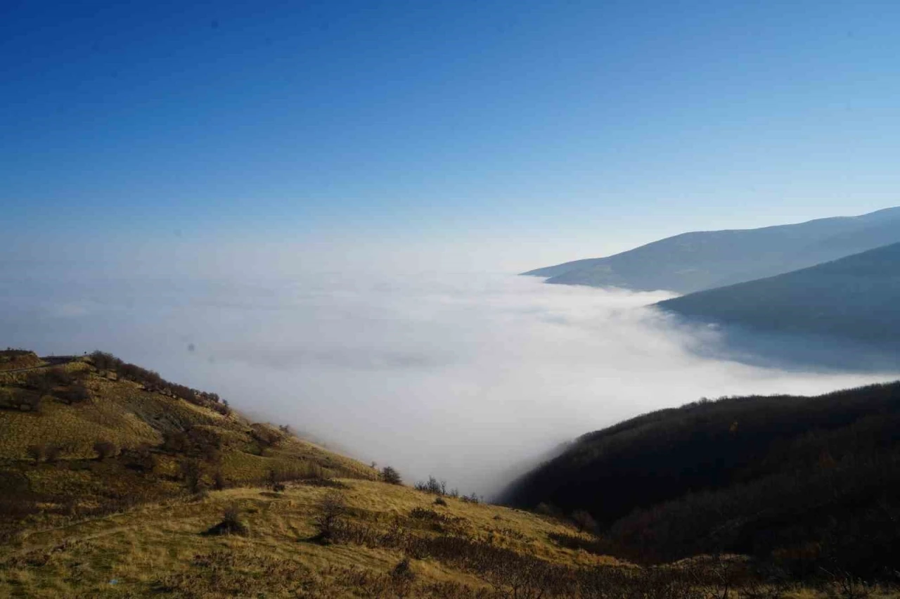Muş’ta sis ovayı kapladı: Kartpostallık manzaralar oluştu

