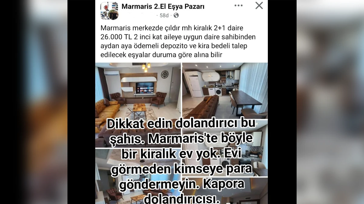 Sosyal medya üzerinden  emlak dolandırıcılığına karşı dikkat!