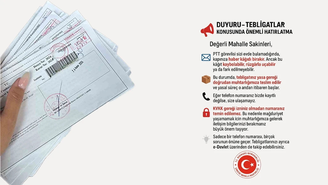 MUHTARLAR’DAN VATANDAŞLARA UYARI