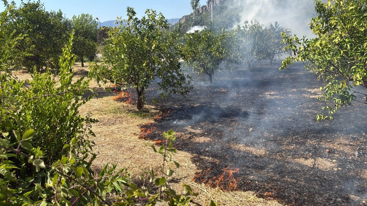 Marmaris&rsquo;te bah&ccedil;e yangınına m&uuml;dahele s&uuml;r&uuml;yor&nbsp;