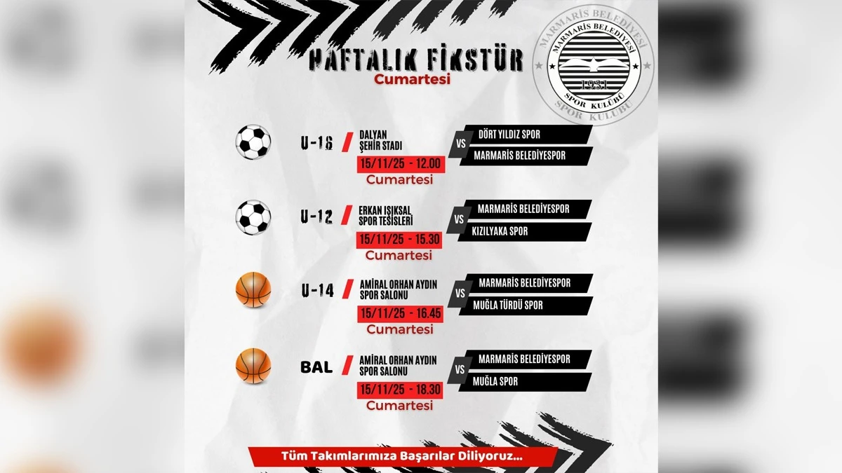 MARMARİS BELEDİYESPOR’UN BU HAFTA OYNAYACAĞI MAÇLAR