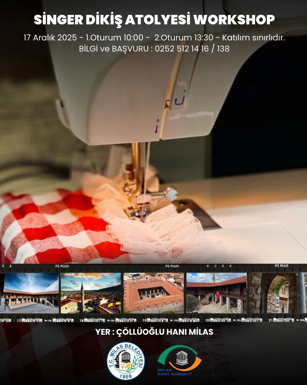 MİLAS'TA KADINLARA YÖNELİK SİNGER DİKİŞ ATÖLYESİ AÇILIYOR