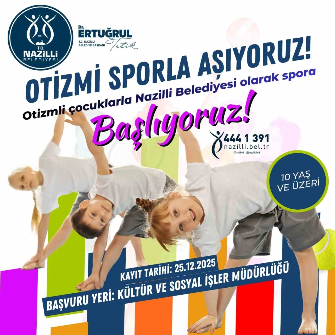 Nazilli Belediyesi&rsquo;nden otizmli &ccedil;ocuklara spor kursu
