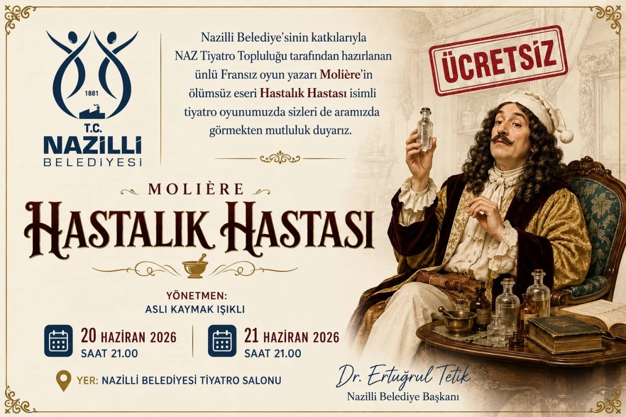 Nazilli Belediyesi&rsquo;nden &uuml;cretsiz tiyatro etkinliği
