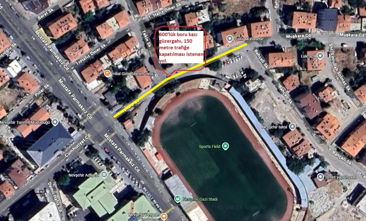 Nevşehir Bah&ccedil;elievler Mahallesi&rsquo;nde ge&ccedil;ici trafik d&uuml;zenlemesi
