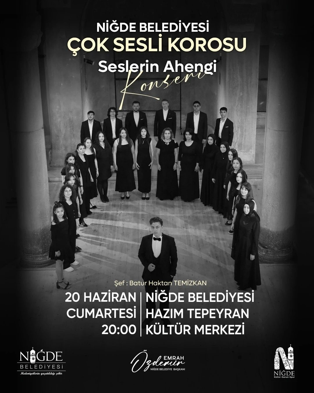 Niğde Belediyesi &Ccedil;ok Sesli Korosu&rsquo;ndan sanat dolu gece
