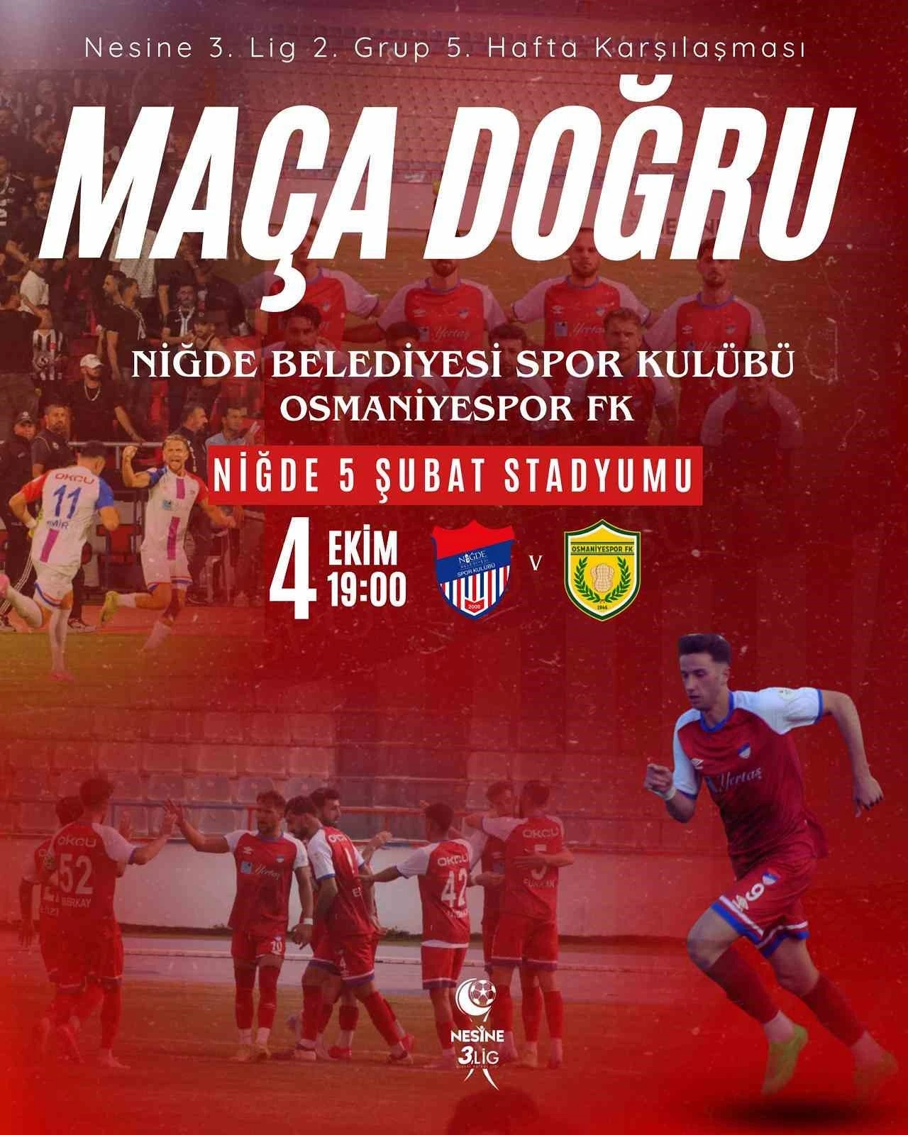 Niğde Belediyespor, Osmaniyespor maçına hazır
