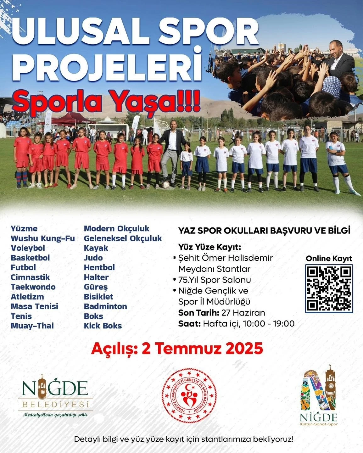 Niğde’de gençler spora doyacak
