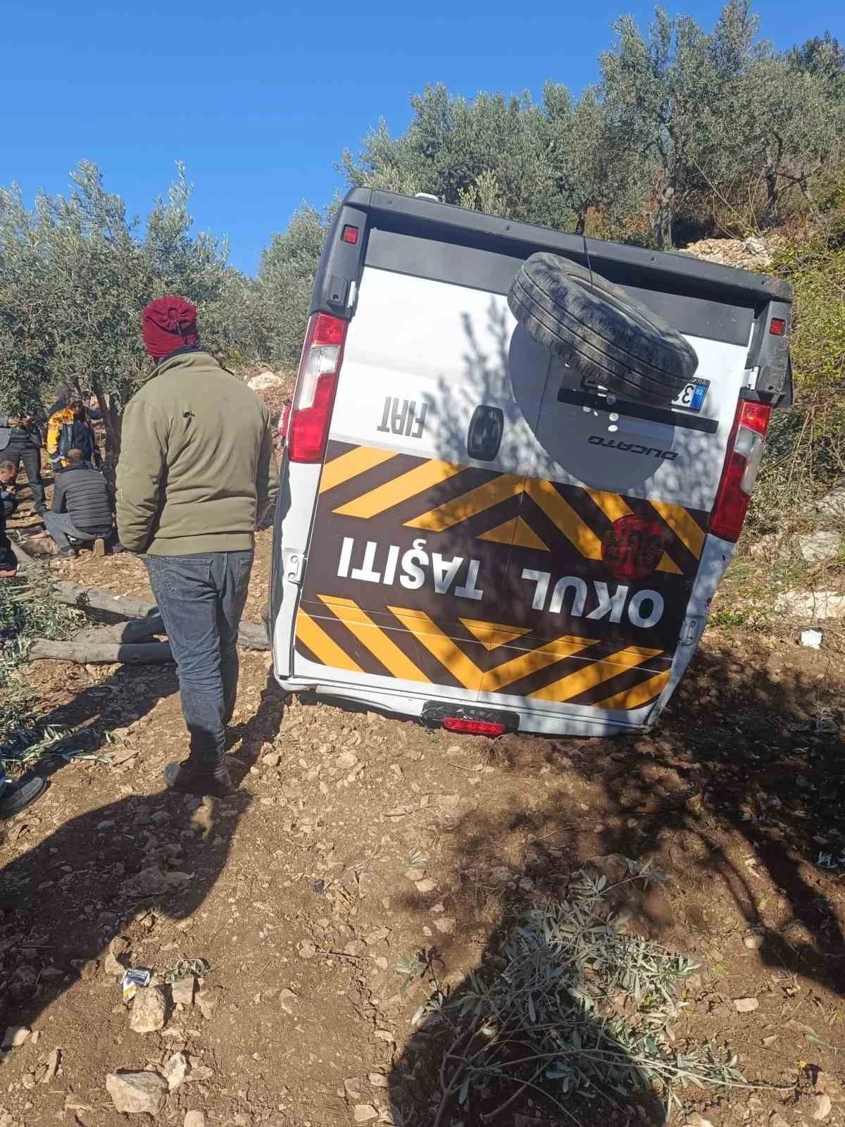 &Ouml;ğrenci servisi zeytinliğe u&ccedil;tu: 5 yaralı
