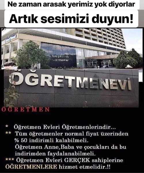 ÖĞRETMENLER KENDİ EVLERİNDE KALAMAMAKTAN ŞİKAYETÇİ