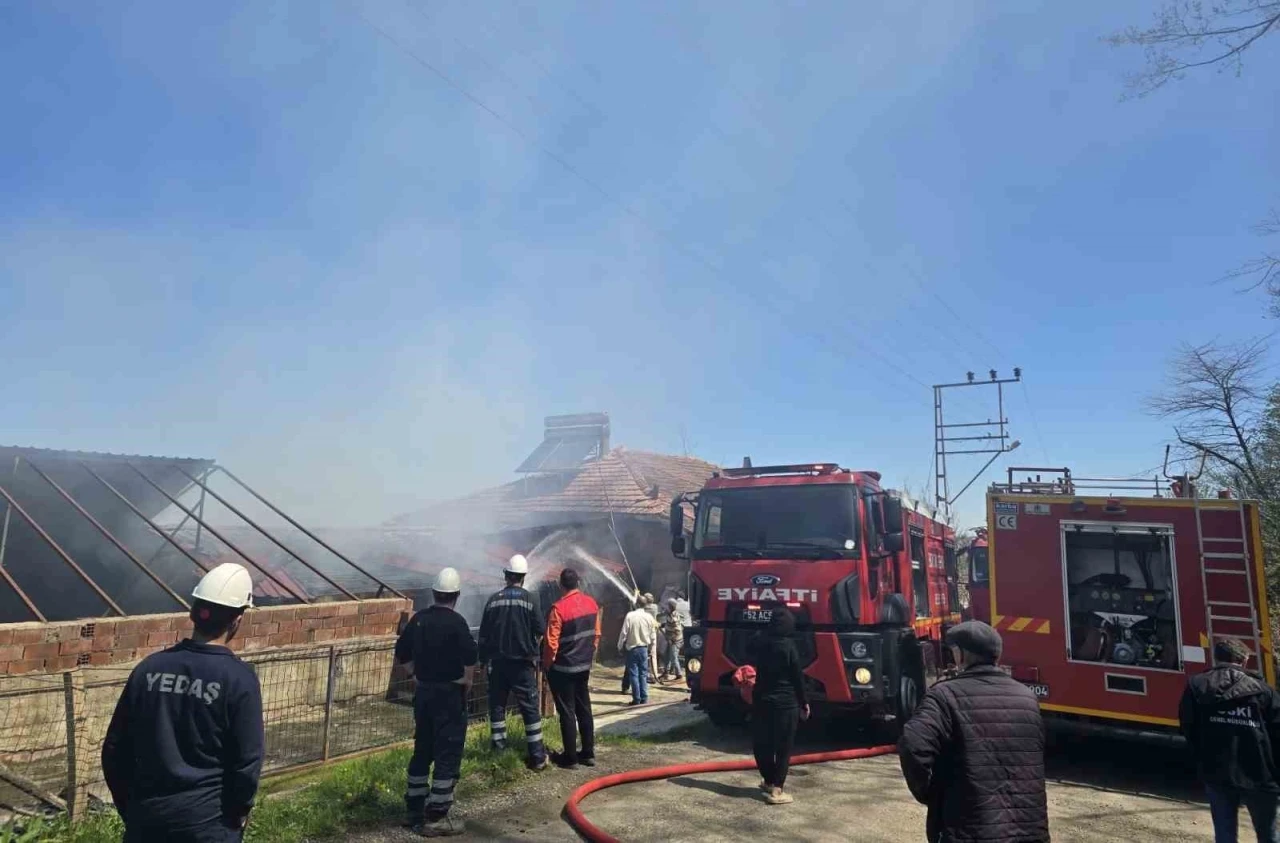 Ordu&rsquo;da 3 katlı binada yangın
