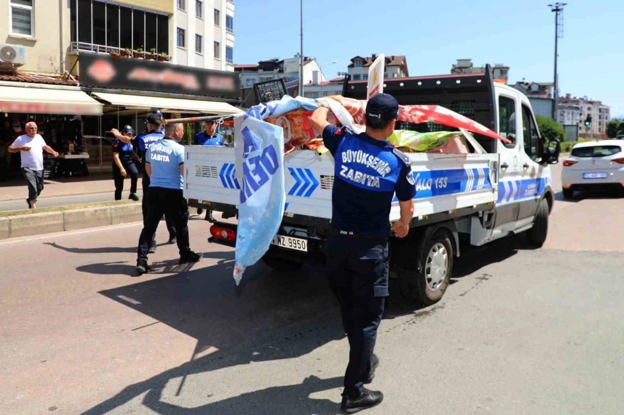 Ordu’da kaldırım işgaline yönelik denetim
