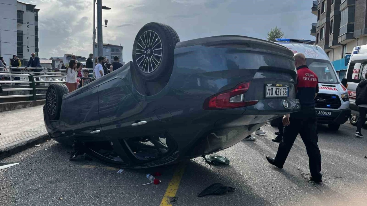 Ordu’da kaza yapan otomobil takla attı: 5 kişi yaralandı
