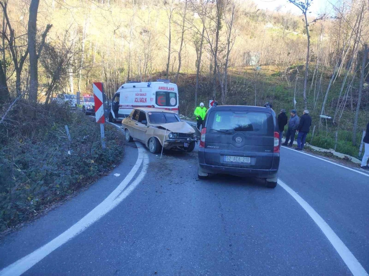 Ordu&rsquo;da trafik kazası: 3 yaralı
