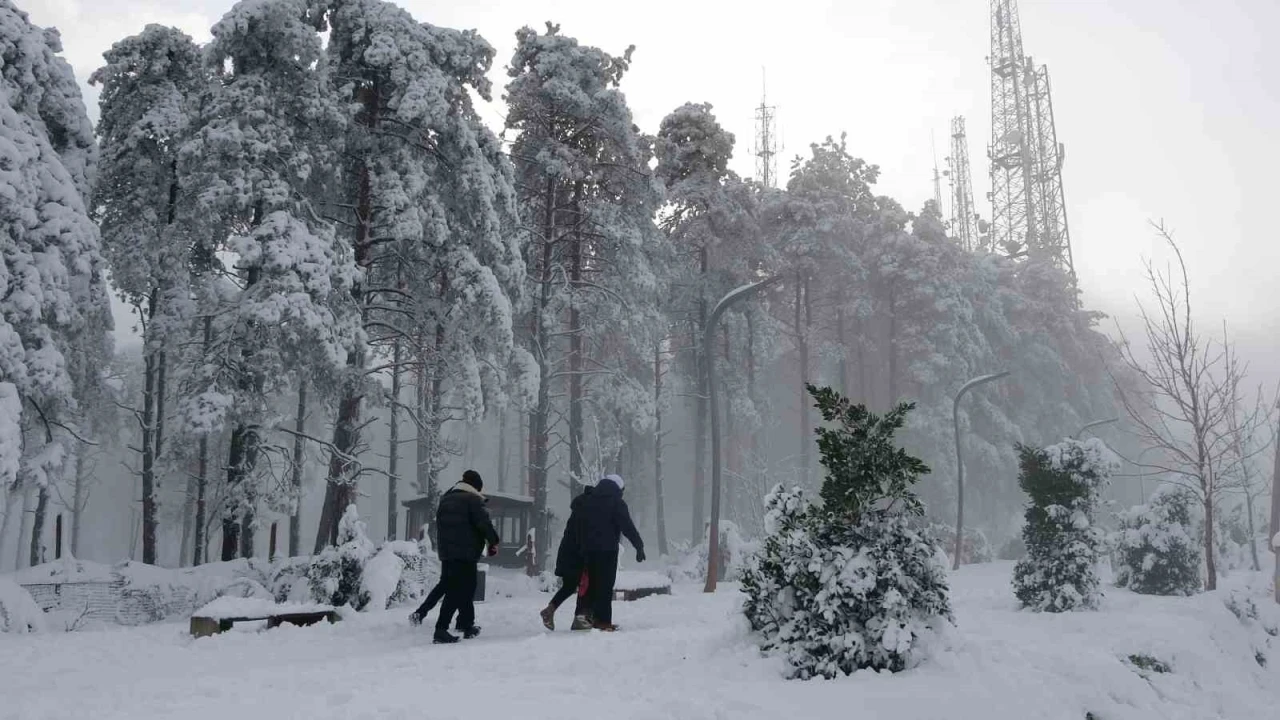 Ordu&rsquo;nun &lsquo;seyir terası&rsquo; Boztepe&rsquo;de kar g&uuml;zelliği
