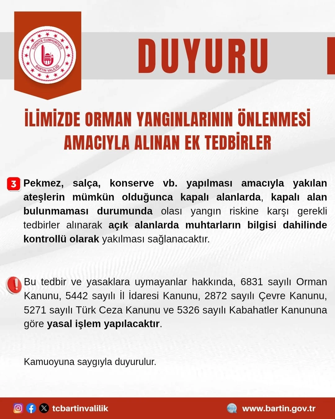 Orman yangınlarını önlemek için havai fişek ve meşale kullanımı yasaklandı
