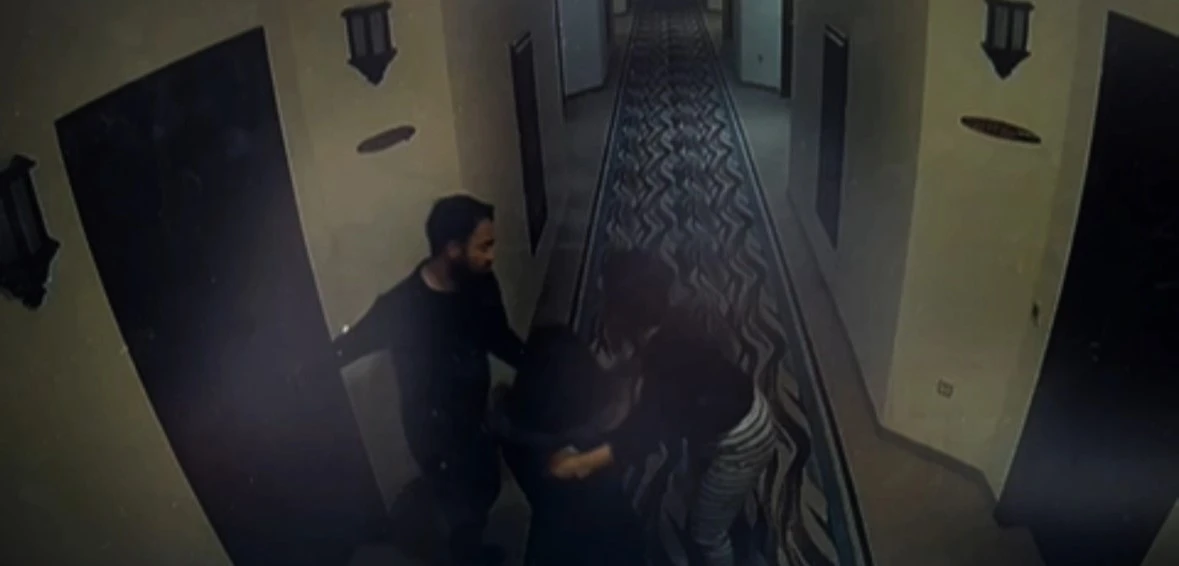 Otelin yöneticileri yangın anında böyle kaçmışlar: O anlar kamerada
