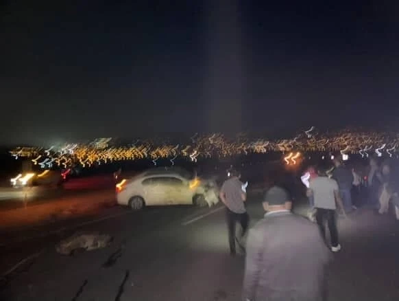 Otomobil koyun sürüsüne daldı: 15 koyun telef oldu

