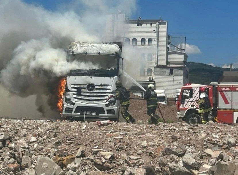 Park halindeki &ccedil;ekici alevlere teslim oldu
