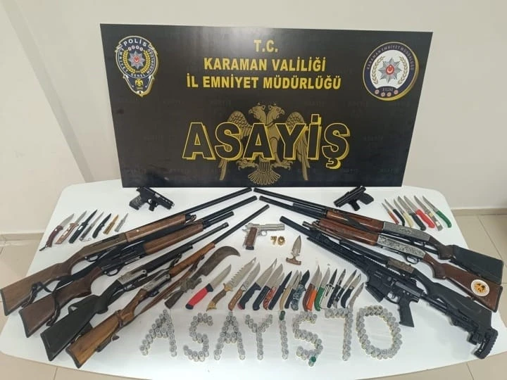 Polisin uygulamalarında tarihi eser ve ruhsatsız silahlar ele geçirildi: 8 tutuklama
