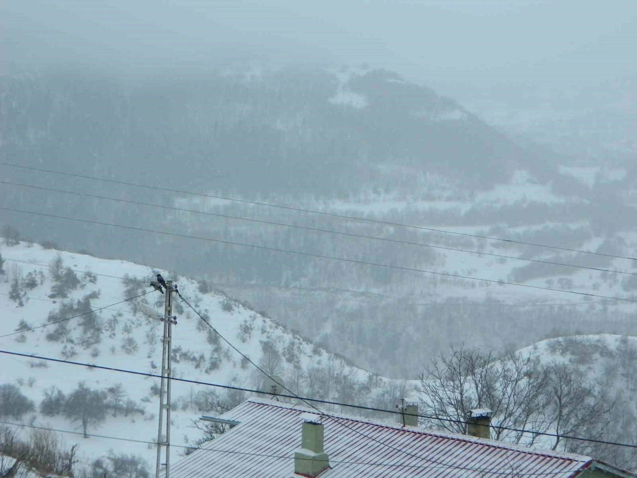 Posof güne karla uyandı